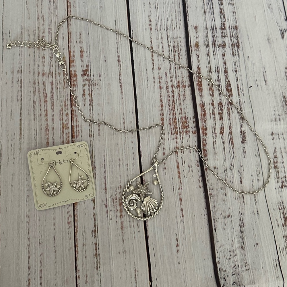 Brighton SEA DREAMER necklace and earring set. Never worn. Still with tags.